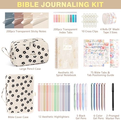 Bible Study Supplies Journaling Annotation Kit w/Bible Cover Case for Women - Image 2