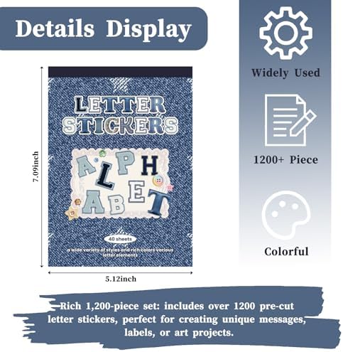 Letter Stickers Book, 40 Sheets for Scrapbooking and Journaling - Image 5