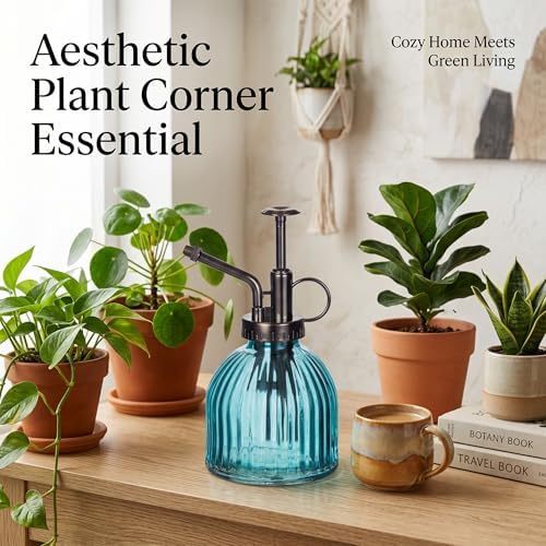 Topadorn Glass Plant Mister, 6 oz Vintage Plant Spray Bottle for Indoor Plants, Hand Pump Water Mister for Houseplants, Succulents & Terrariums - Image 6