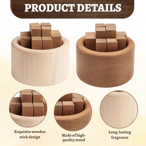 2Pcs Passive Diffuser, Wood Diffuser for Essential Oils, Clay Disc for Essential Oil Suitable for Relieve Stress and Create Atmosphere - Image 3