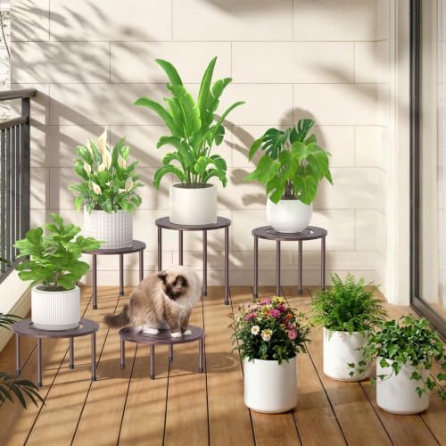 iDavosic.ly 5-Pack Metal Plant Stands for Indoor Outdoor, 10'' Small Bronze - Image 7