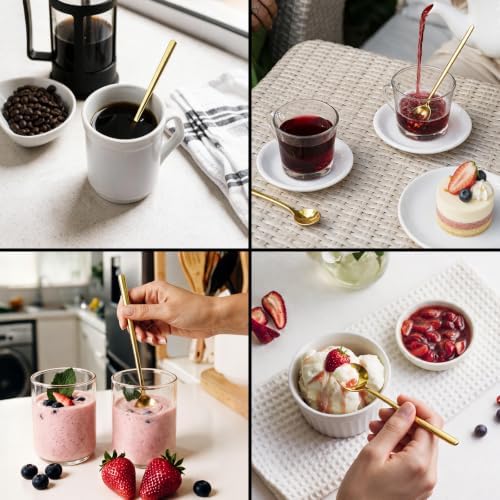 4-Pack Gold Coffee Spoons, 6.7’’ Long Handle Teaspoons - Image 6