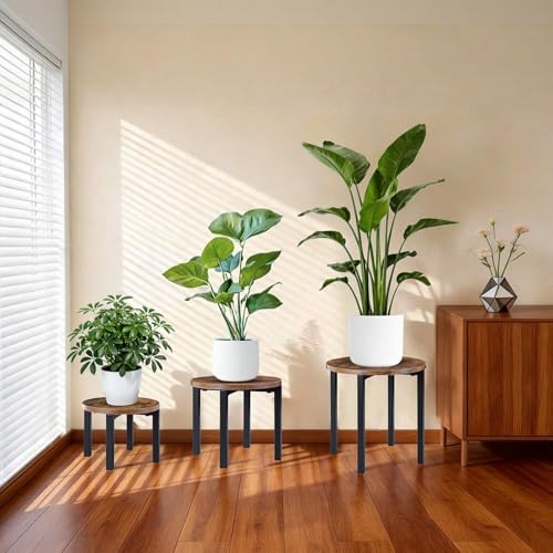 Amaoot 3-Pack Plant Stands Indoor,Large Plant Stool Flower Display Shelf - Image 5