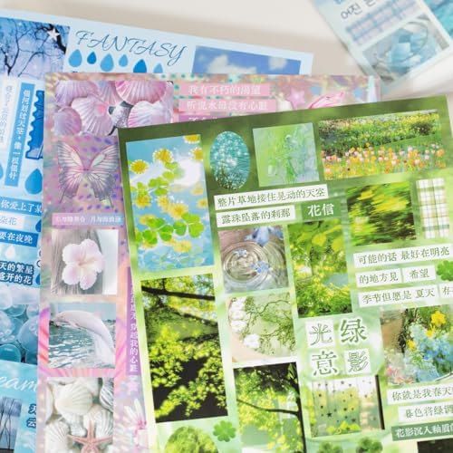 Japanese Sticker Book for Scrapbooking,Rain Themed Stickers for Journaling - Image 4