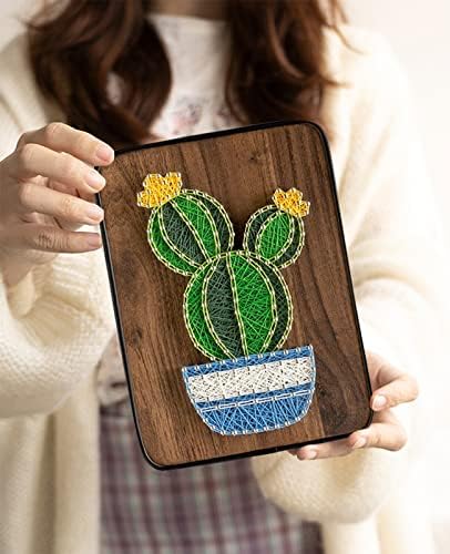 BAZIMA DIY String Art Kit for Beginner, DIY Cactus Potted Craft Kit,Unique Gift,Craft Kit for Holidays，Cactus With Yellow Flowers - Image 2