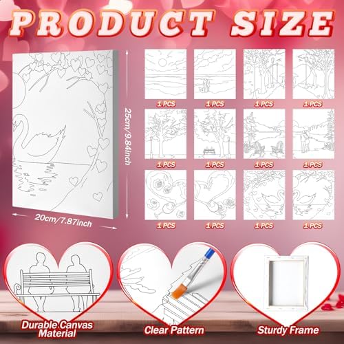 Motipuns 12 Set Couples Painting Kit Date Night Sip and Paint Kit - Image 3