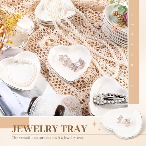 Shappy 12 Pcs Ceramic Ring Trinket Dish Bulk Jewelry Tray - Image 4