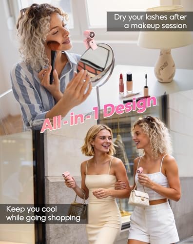 Portable Clip-On Mini Fan, Personal Handheld Fan for Stroller w/ LED Screen - Image 4