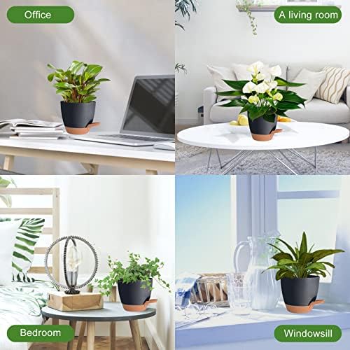 7/6.5/6/5.5/5 Inch Self Watering Pots for Indoor/Outdoor Plants, 5 Pack - Image 6