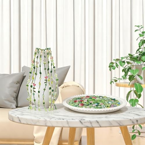 Lyukii Green Glass Beaded Plant Kit, Forever Plant DIY Crafts with Manual - Image 6