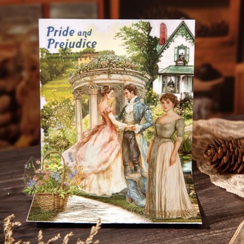 Alideco 20pcs Scrapbook Stickers Vintage Classic Literary Stories Sticker Book for Adults Sticker journaling Stickers for Scrapbooking (fuchoushanzhuang) - Image 4