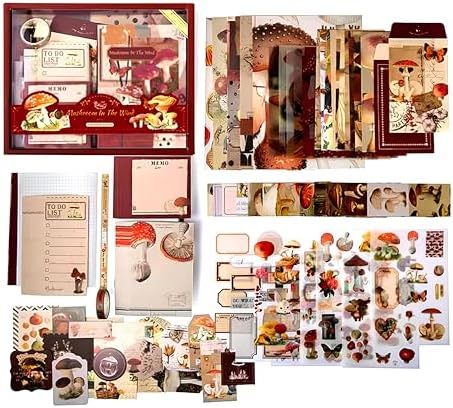 Scrapbook Kit, 350+ PCS Scrapbooking Supplies Set with Vintage Scrapbook Paper, Scrapbook Stickers, Ephemera, Vintage Decorations, Complete Junk Journal and DIY Memory Book Kit by Unknown