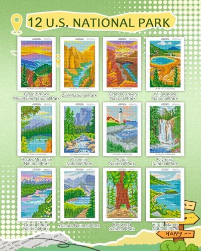 forever young U.S. National Park Small Diamond Art Kits, 5x7 Inch Canvas - Image 3