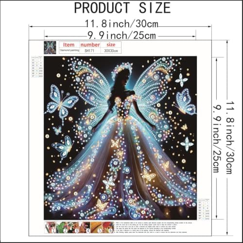Angel Wings Fairy 5D Diamond Art Painting Kits for Adults 12 x 12 inch - Image 5