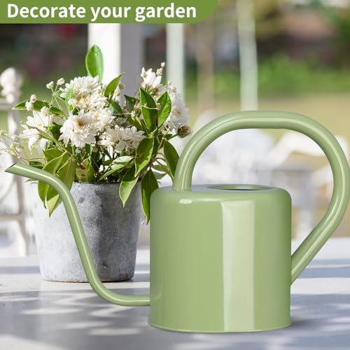 Watering Can, Stainless Steel Watering Can for Indoor & Outdoor Plants, 1L/35oz Long Spout Water Can with Handle, Rust-Proof Plant Watering Pot for House Plants, Garden Flowers - Image 4