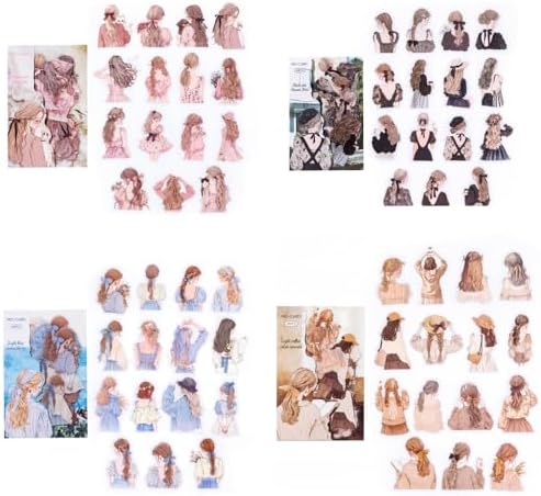 Alideco 120pcs Scrapbook Stickers Vintage Casual and Artsy Girl Scrapbooking Junk Journal Crafts Embelishment Decoration Stickers (zhuanshenshike) - Image 2