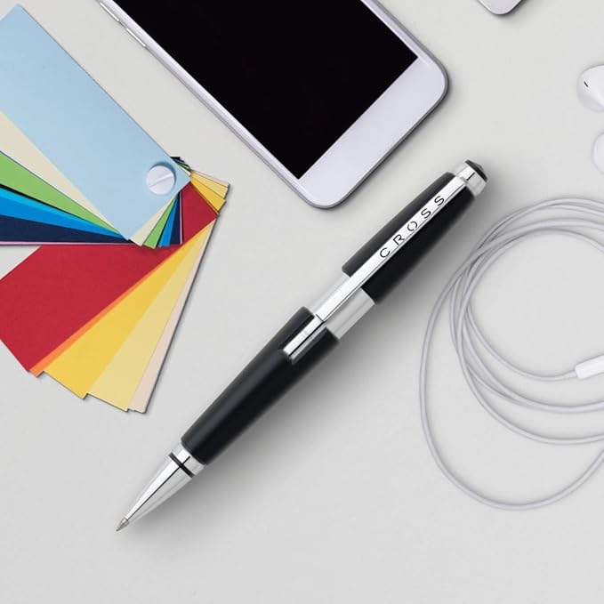 Cross Edge Gel Pen, Retractable, Medium 0.7 Mm, Black Ink, Black Barrel
