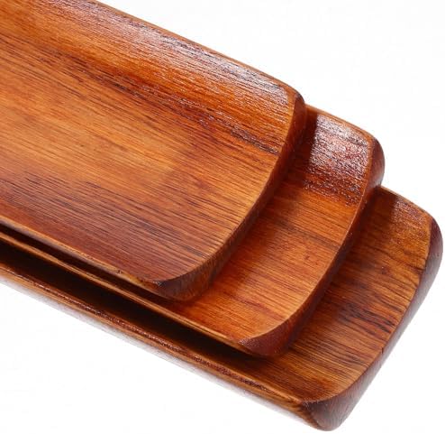 4pcs Wooden Sushi Serving Tray for Dining Tables and Events Xmas - Image 3