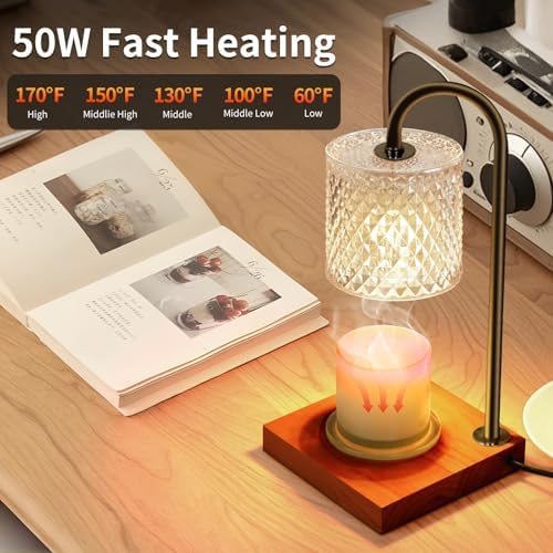 TigQiang Candle Warmer Lamp, Gifts for Women Mom House Warming, Clear Brown - Image 2