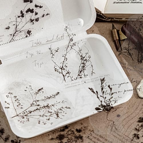Alideco 120pcs Scrapbook Stickers Vintage Plants and Flowers Scrapbooking Junk Journal Crafts Embelishment Decoration Stickers (menglonghuacao) - Image 6