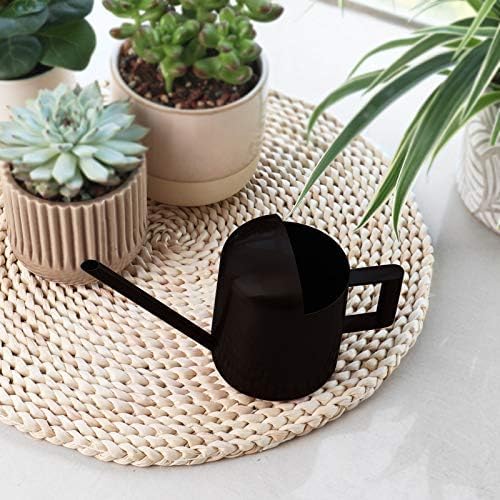 Mini Watering Can, 10oz/300ml Stainless Steel Long Spout Small Watering Can for Indoor Plants Succulents, Herbs (Black) - Image 5