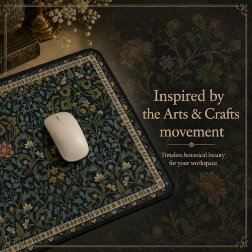 William Morris Inspired Desk Mat, 35.4 x 15.7 Inch XXL Mouse Pad - Image 6