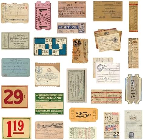 PRSTINCOL 100Pcs Vintage Sticker Pack - Scrapbooking Supplies & Junk Journal Accessories - Aesthetic Stickers for Water Bottles, Craft Kits, Bullet Journals - Retro Design - Image 5