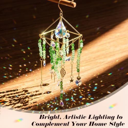 730PCS DIY Suncatcher Kit for Adults – 3D Spiral Suncatcher with Colorful AB Beads & Pendants, Rainbow Maker for Window Hanging Indoor/Outdoor Home Decor - Image 6