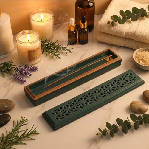 CEREMONY Incense Holder for Sticks，Ceramic Insence-Stick Holder Ash Catcher，Incense Holder Timkburner for Meditation Yoga Spa Room Decor - Image 3