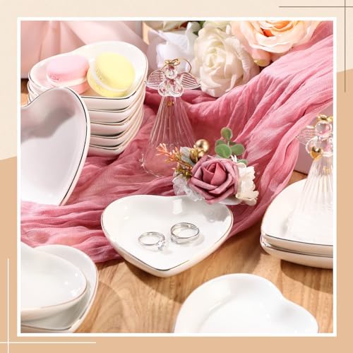 Shappy 12 Pcs Ceramic Ring Trinket Dish Bulk Jewelry Tray - Image 5