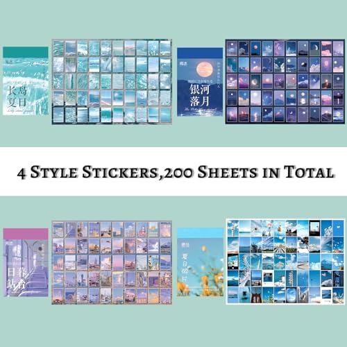 Daoeny Elegant Style 450 Pieces Washi Sticker Set, 9 Theme Scrapbooking Decals for DIY Arts and Crafts, Wall Decoration - Image 4