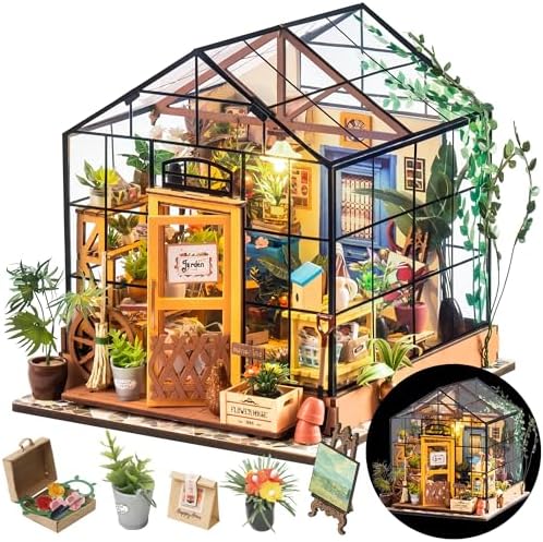 Rolife DIY Miniature Greenhouse Kits for Adults - Cathy's Flower House by Rolife