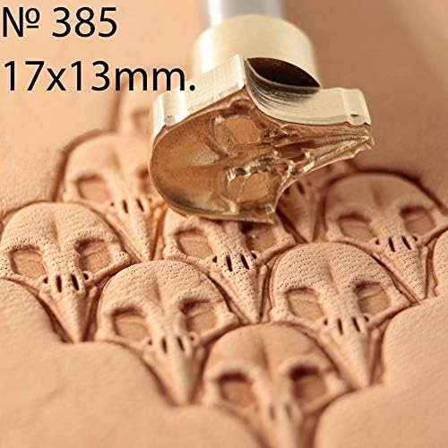 DandS ltd Leather Stamp Tool, Raven Skull, Professional Steel Craft Tool for Leatherworking, Embossing, Carving & Stamping Leather Projects, Belts Wallets & DIY Projects Compatible with Mallet #385
