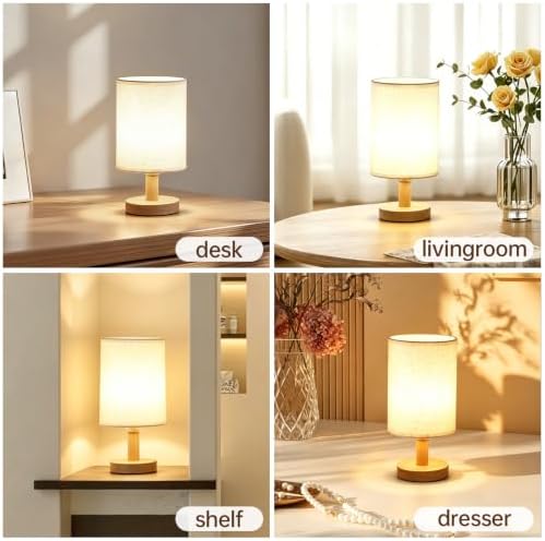 Artisan Crafted Floral Pressed Nightstand Lamp - Handmade Vintage Table Light with Adjustable Warm Glow for Bedroom, Office, or Living Room Decor (Heather Gray) - Image 4