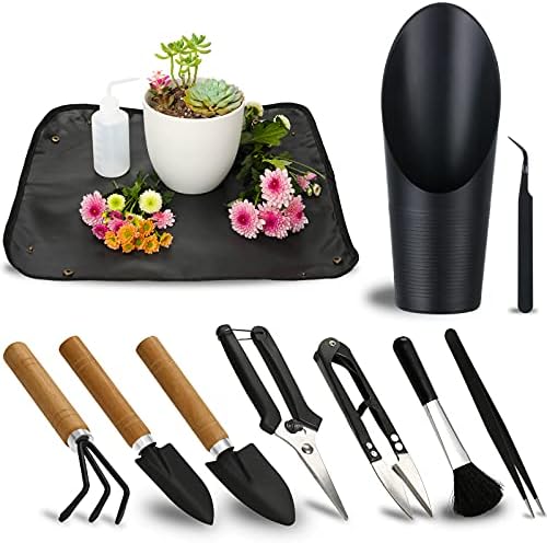 11Pcs Succulent Tools, Mini Garden Tools, Plant Repotting Set(No Flowerpot) by Songtaste