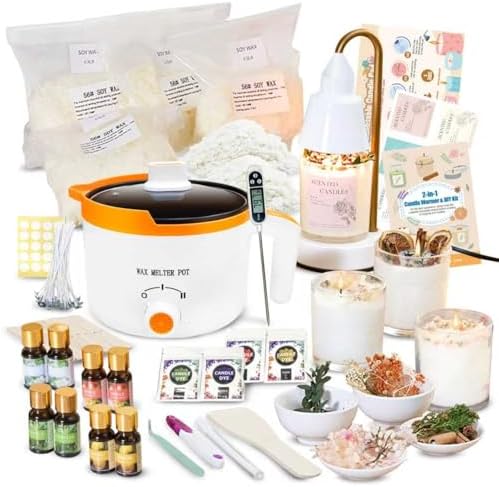 WcoDusak Complete Candle Making Kit with Warmer Lamp & Wax Melter for Adult by WcoDusak