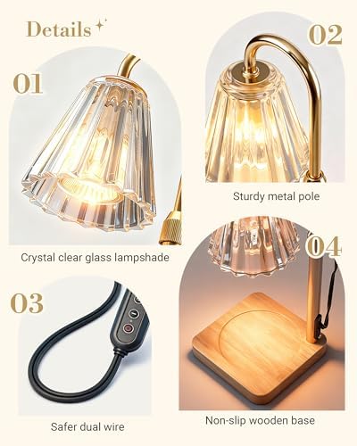 Marycele Candle Warmer Lamps 2 Pack, Electric Lamp with Timer Gifts Decor - Image 2