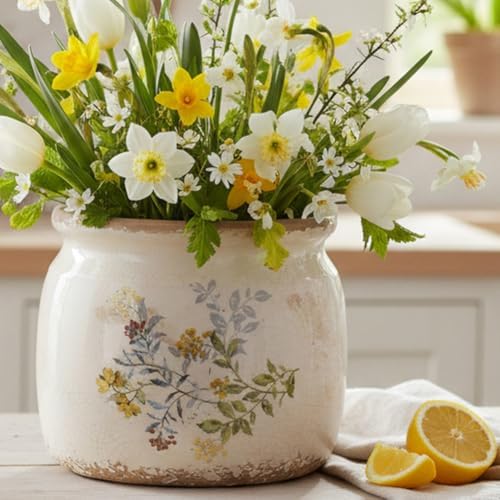Xiaan Jiaju Ceramic Pots for Plants, Cottage Rustic Clay Flower Pots & Vase - Image 4