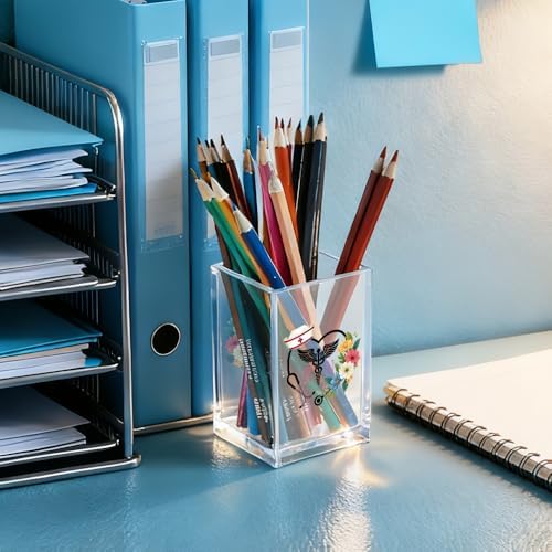 Floral Stethoscope RN Acrylic Pencil Holder Cup for Women Nurse RN - Image 4