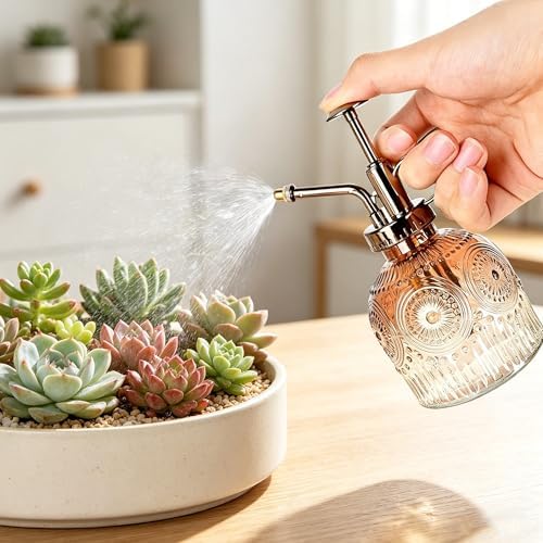 Glass Plant Mister, Vintage Spray Bottle with Fine Mist Pump - Image 4