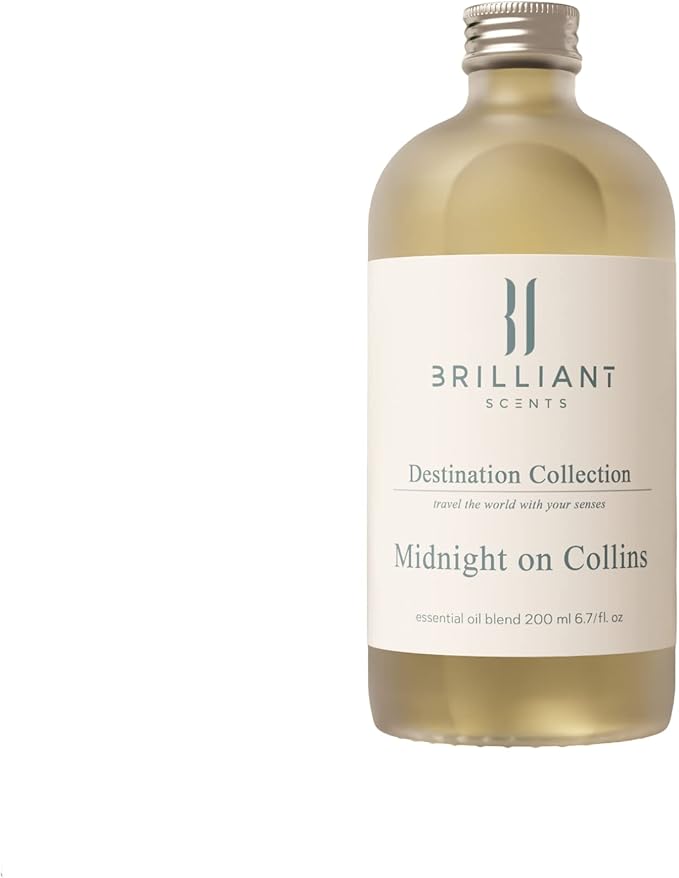 Brilliant Scents Midnight on Collins Fragrance Oil 200ml Inspired by The Fontainebleau - Luxury Home & Business - Long Lasting, Plant-Based, Meets IFRA Standards, USA-Made - Clean Floral Scent