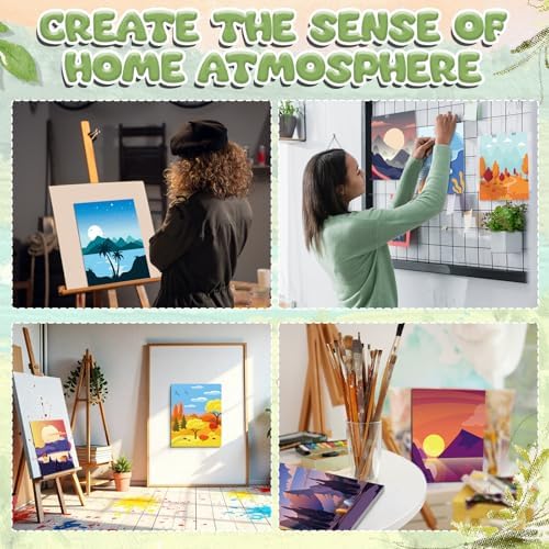 Sherr 96 Pcs 12 Set Pre Drawn Canvas Painting Kits, Landscape - Image 5