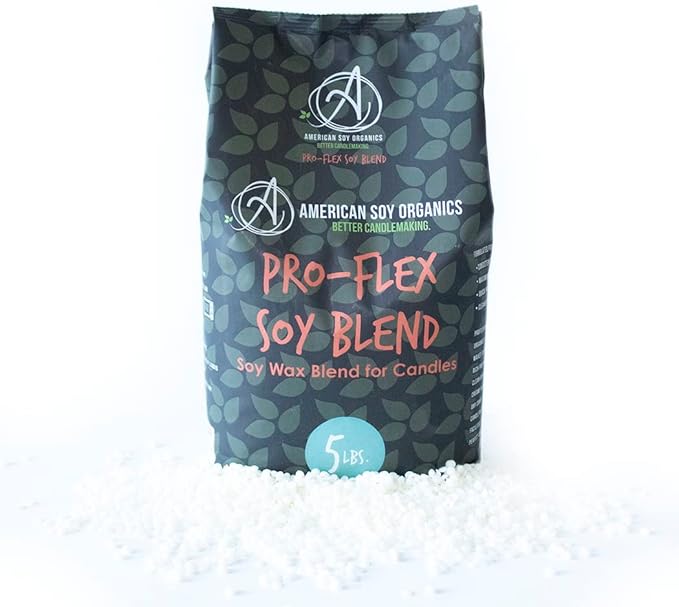 American Soy Organics Pro-Flex Soy Blend - Soy Wax Beads for Candle Making - Candle Making Supplies - Beeswax-Free Candle Wax Blend for Container Candles, Tealights and Wax Melts, 5 lbs
