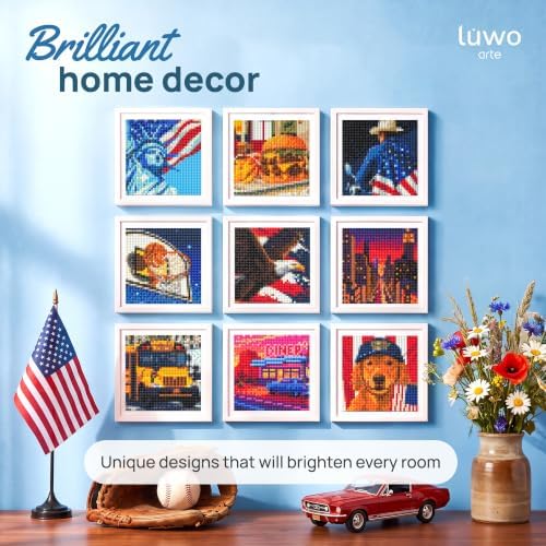 LuwoArte 9 Pack American Diamond Art Kits for Adults Beginners - Image 4