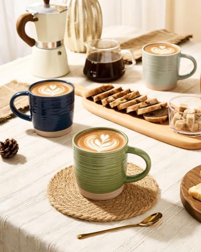 famiware Coffee Mugs Set of 4, 13 oz Mug Set, Ceramic Cup Set with Handle - Image 5