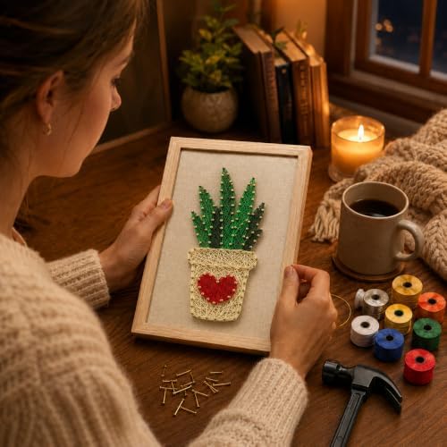 RM Studio DIY String Art Kit, Arts and Crafts for Adults Women Teen Girl, Handmade Funny Gift Art Project for Home Décor, Keepsake & Creative Crafts - Image 5