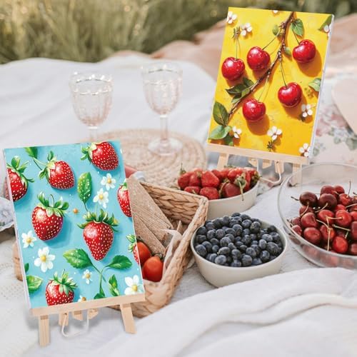 Sherr 24 Pcs Pre Drawn Canvas for Adult, Fruit, 8 x 10 Inch - Image 4