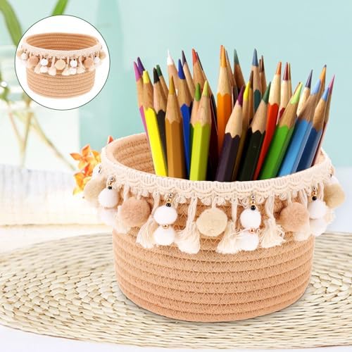 Woven Storage Basket Large Cotton Rope Strong Lightweight Organizer - Image 7