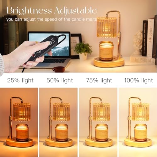 Candeldo Candle Warmer Lamp with Timer: Gold Wax Melt Warmer - Image 4
