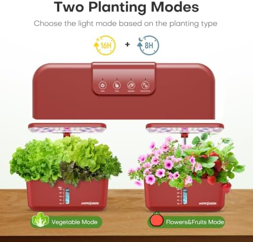 Ahopegarden Hydroponics Growing System: 10 Pods Indoor Herb Garden with LED - Image 3